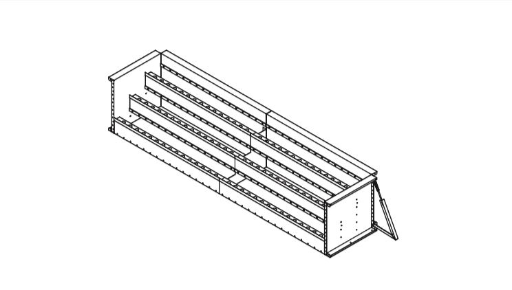 16' Wide Steel Step w/ 6" Radius Corners